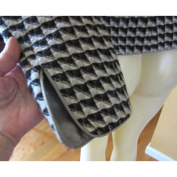 Vintage Armani Collezioni Houndstooth Virgin Wool Blazer Jacket Size 12 - Picture 6 of 7